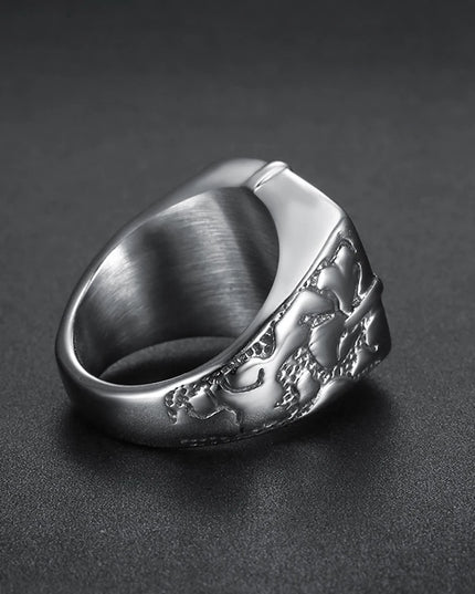 Wikinger-Kompass Ring mit Kreuz