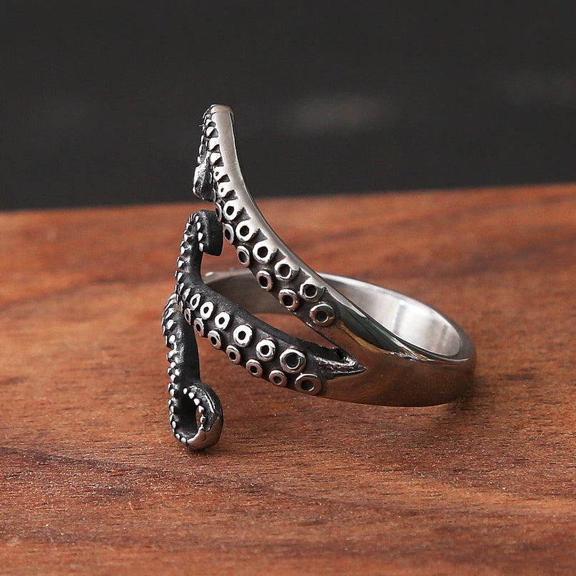 Offener Piraten-Ring mit Doppeltentakel