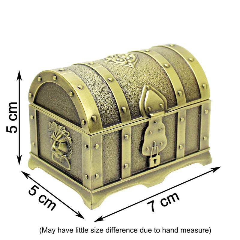 Mini-Piratentruhe aus Gold-Metall