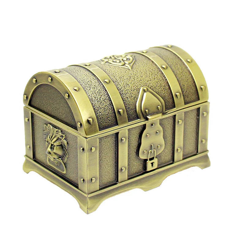 Mini-Piratentruhe aus Gold-Metall