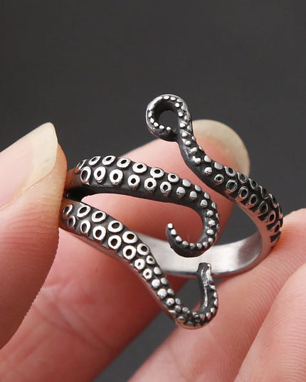 Offener Piraten-Ring mit Doppeltentakel