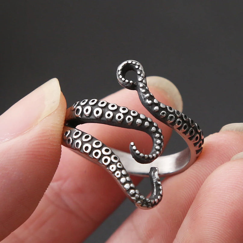 Offener Piraten-Ring mit Doppeltentakel