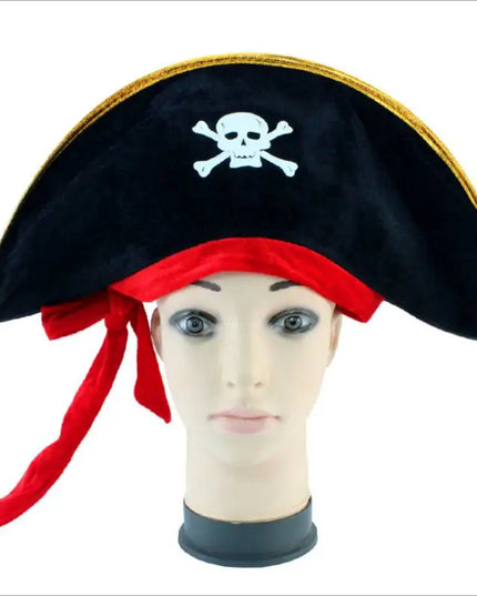 Piratenhut Skull schwarz Draufsicht