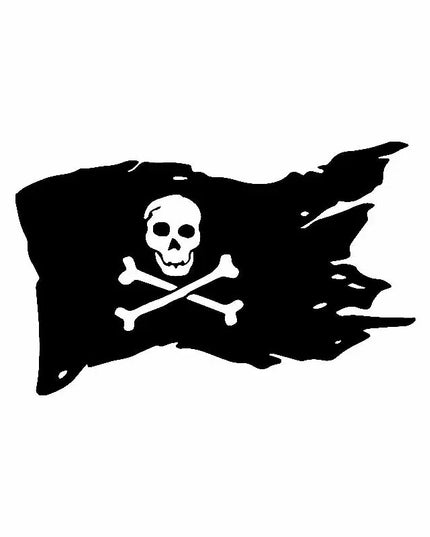 Aufkleber Auto Pirat schwarze Piratenflagge Totenkopf Jolly Roger
