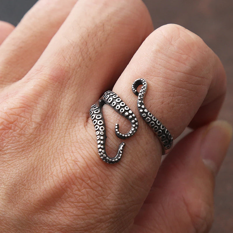 Offener Piraten-Ring mit Doppeltentakel
