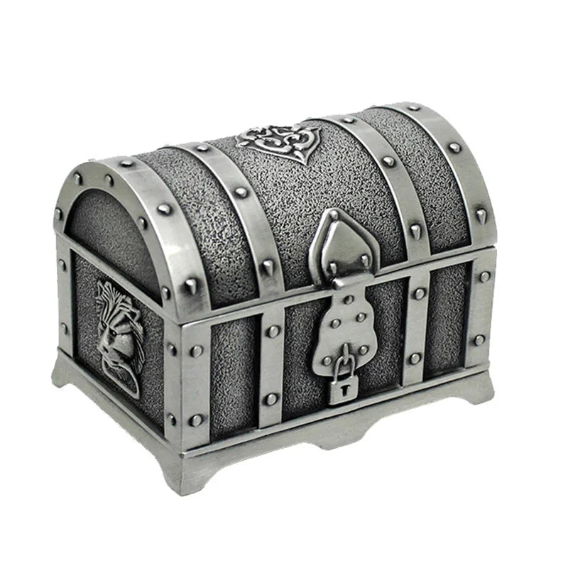 Mini-Piratentruhe aus Gold-Metall