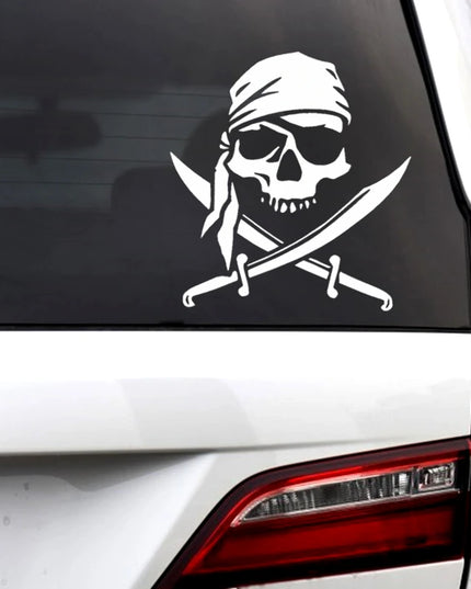 Reflektierender Totenkopf Aufkleber Pirat Nahaufnahme Schimmer