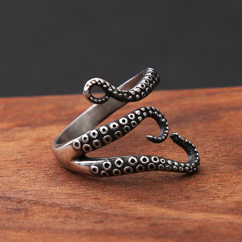 Offener Piraten-Ring mit Doppeltentakel