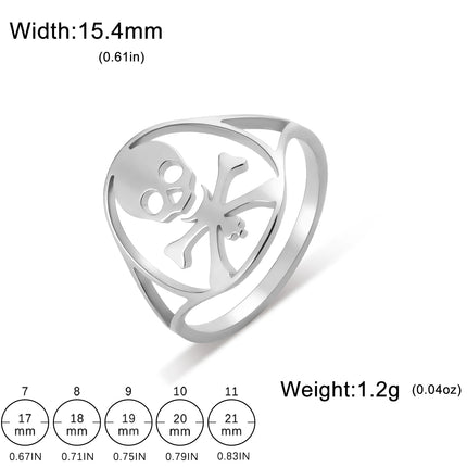 Kleiner Totenkopf-Ring mit Kreuzknochen
