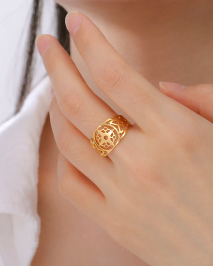 Goldener Piraten-Kompass Ring