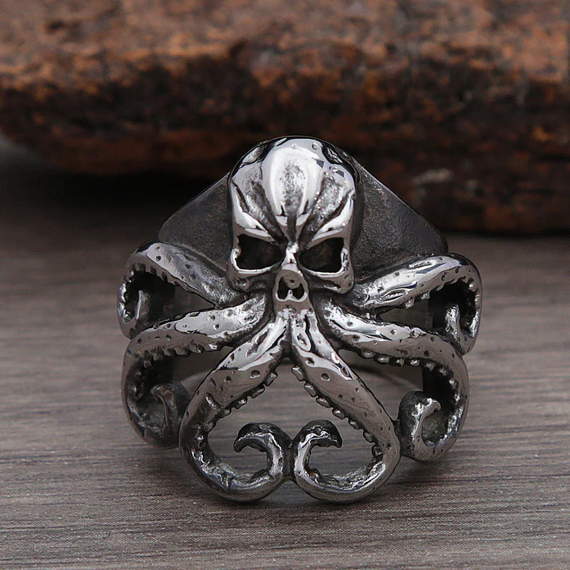 Offener Kraken-Ring mit Tentakeln