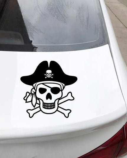 Totenkopf Anker Aufkleber verschiedene Groessen S bis XXL