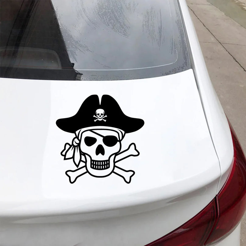 Totenkopf Anker Aufkleber verschiedene Groessen S bis XXL