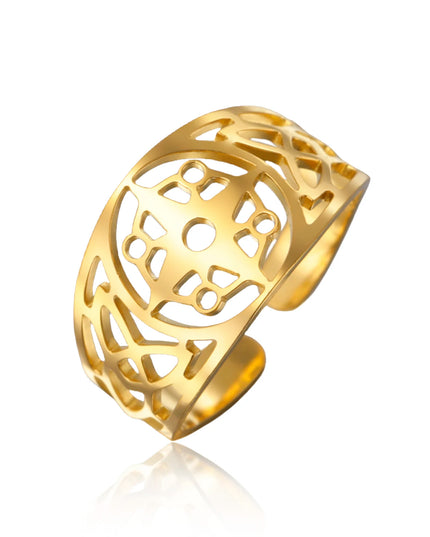Goldener Piraten-Kompass Ring