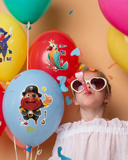 Piraten Sticker Bogen Detail Augen Hut Bart Accessoires