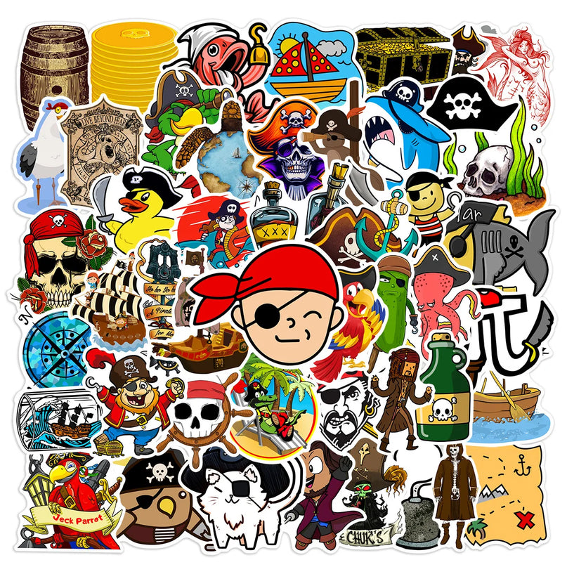 Piraten Aufkleber Laptop 25 Stueck Graffiti Vinyl Set