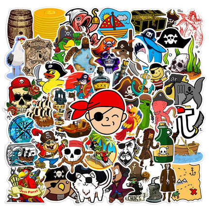 Piraten Aufkleber Bunt 10 Stueck Graffiti Vinyl Sticker
