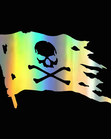 Piraten Flagge Vinyl Aufkleber wasserfest UV-bestaendig