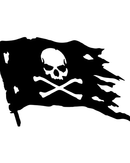 Jolly Roger Totenkopf Flagge Aufkleber Detailansicht