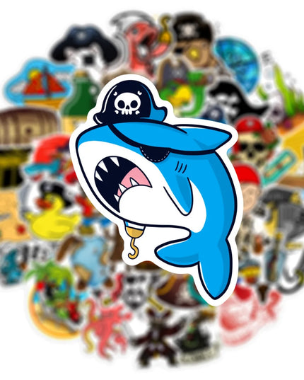 Wasserfeste Piraten Vinyl Aufkleber verschiedene Groessen