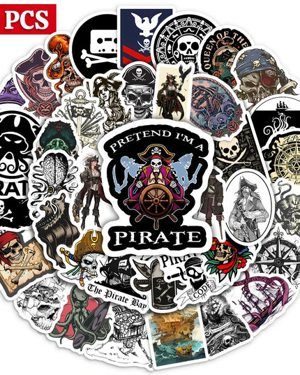 Piraten Sticker Kapitan Totenkopf Piratenschiff Motive