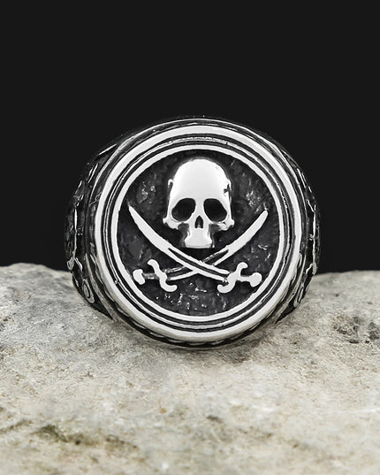 Jolly-Roger Siegelring mit Steuerrad
