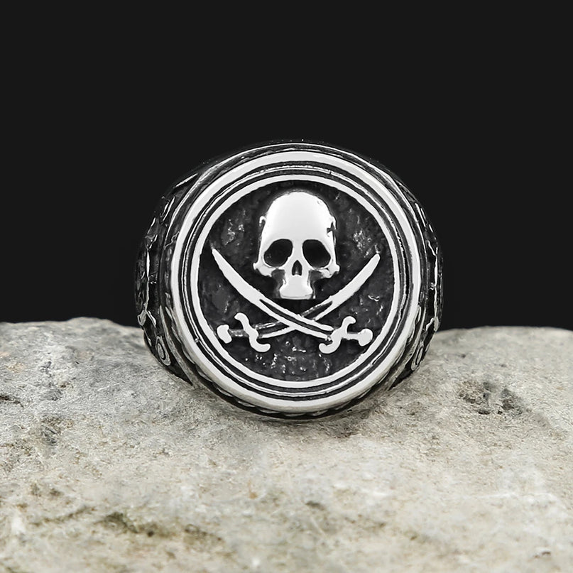 Jolly-Roger Siegelring mit Steuerrad
