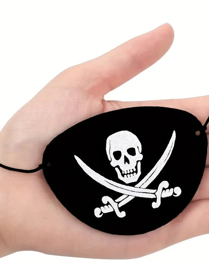 Piratenhut und Augenklappe Set getragen Beispiel
