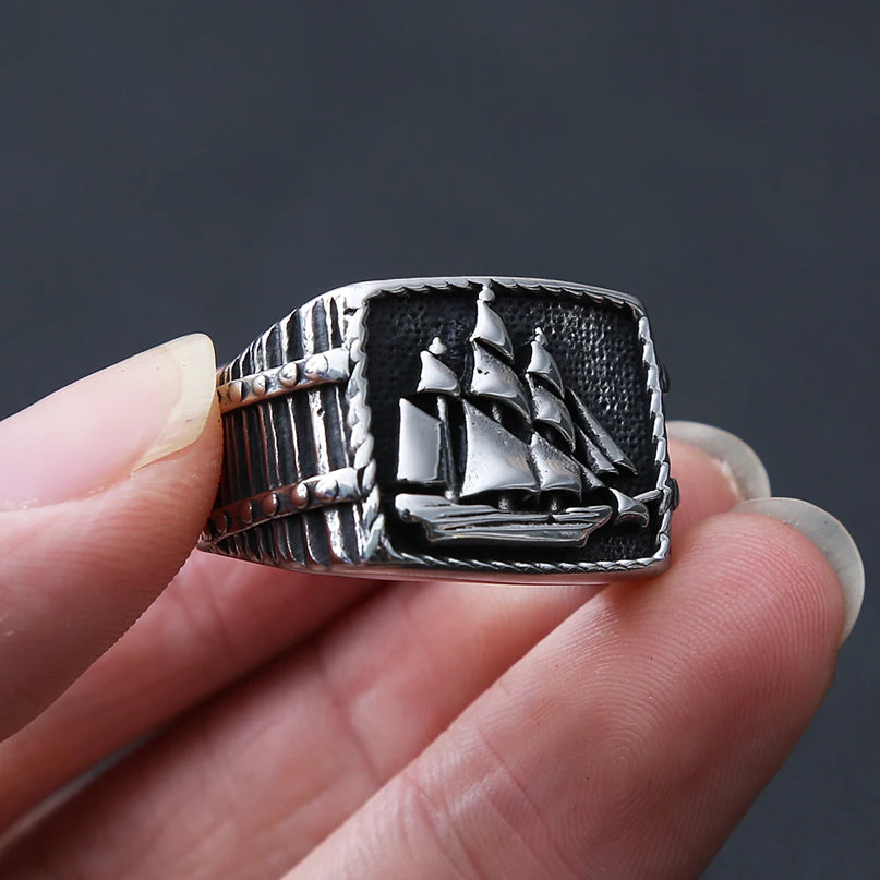 Piraten-Segelschiff Ring fuer Maenner