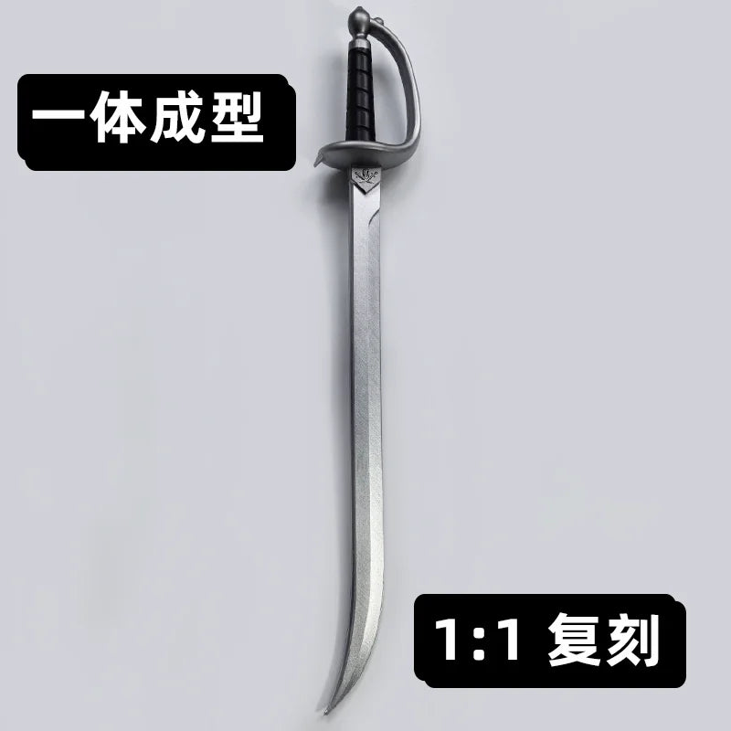 PU-Piratensäbel 76cm mit Goldring-Griff