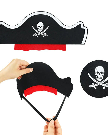 Piraten Augenklappe Filz Totenkopf Detail