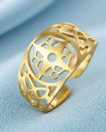 Goldener Piraten-Kompass Ring