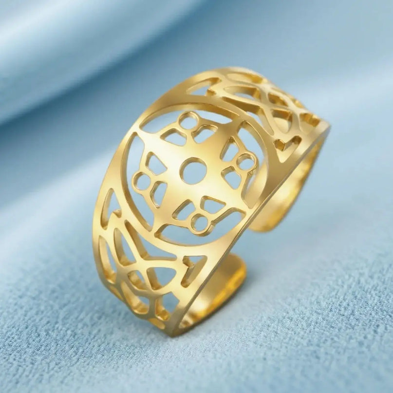 Goldener Piraten-Kompass Ring
