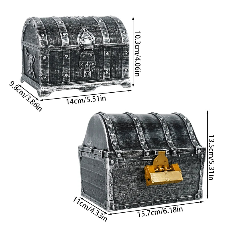 Piraten-Schatztruhe mit Totenkopf-Motiv