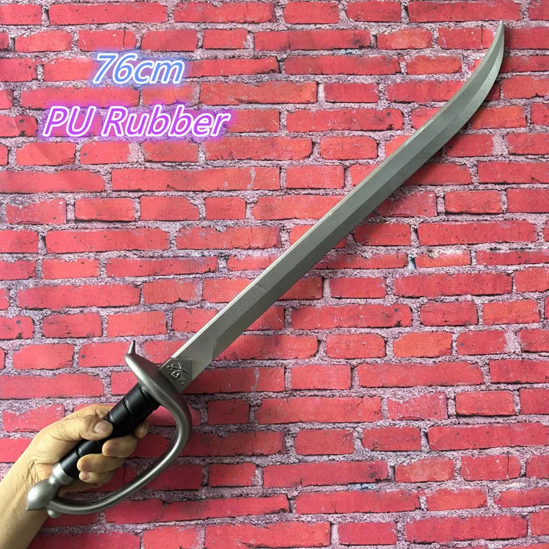 PU-Piratensäbel 76cm mit Goldring-Griff