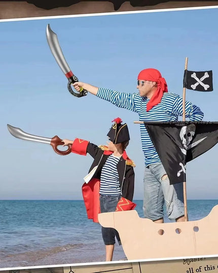2 aufblasbare Piratensäbel zum Kreuzen