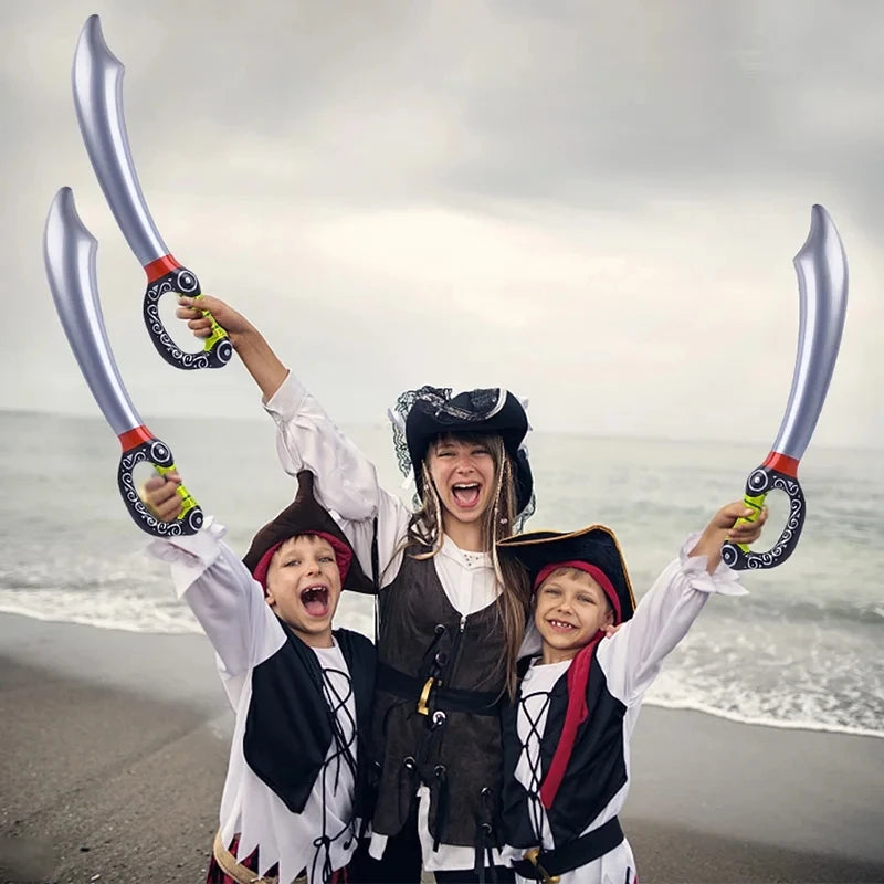 4 aufblasbare Piratensäbel fur die Crew