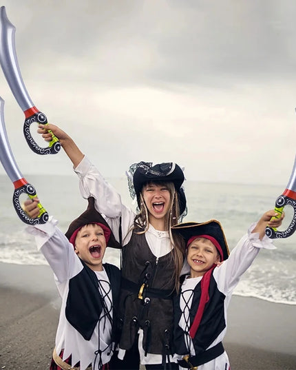 4 aufblasbare Säbel fur die Piratenparty