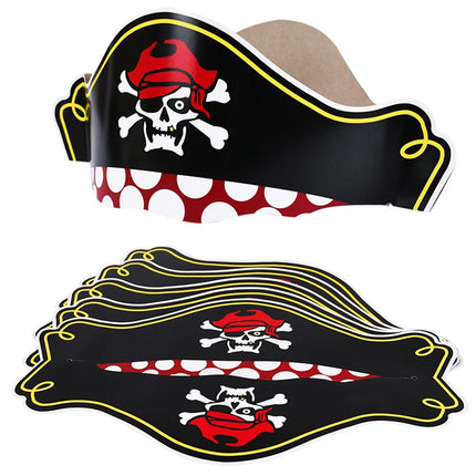 Piratenhut Kindergeburtstag 5er Set Papier Totenkopf