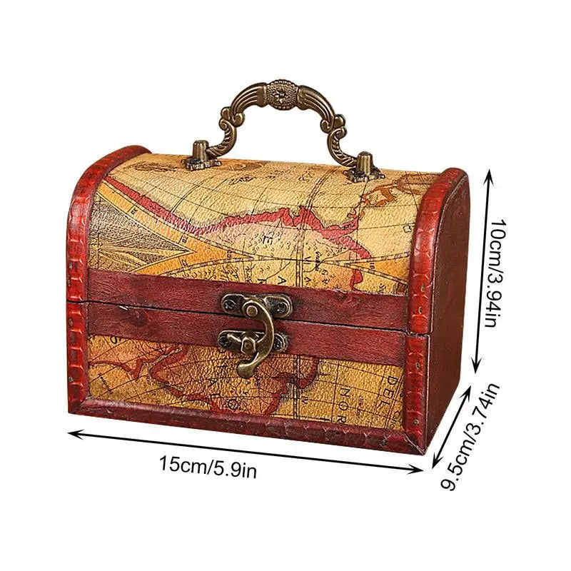 Piratentruhe Holz Vintage komplett