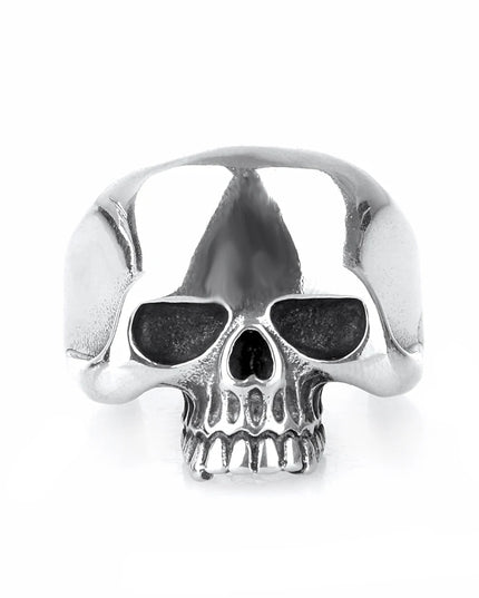 Grosser Hochglanz Totenkopf-Ring