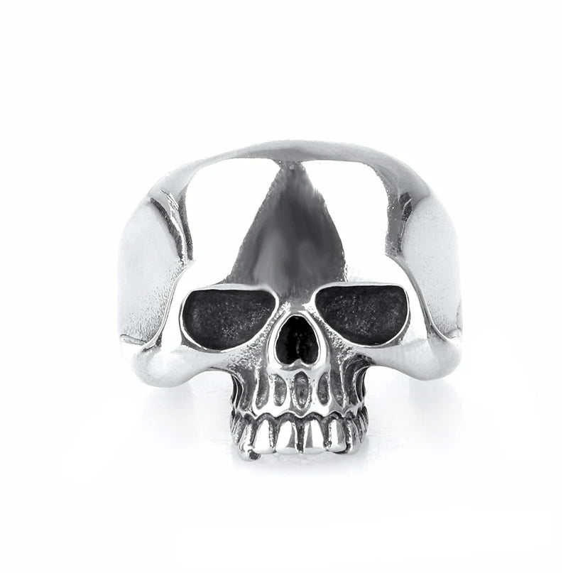 Grosser Hochglanz Totenkopf-Ring