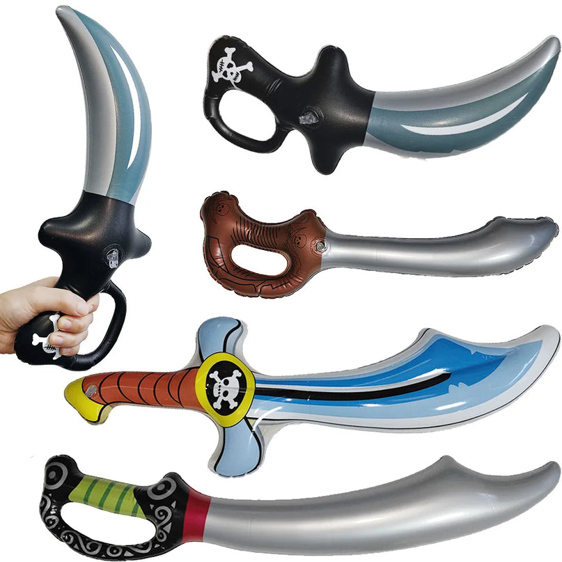 4 silberne Piratensäbel fur Karneval 68cm