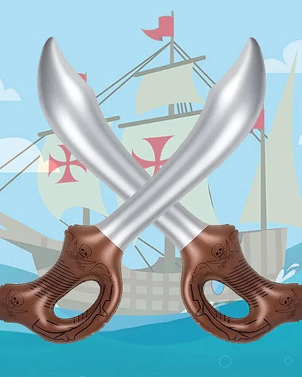 4 aufblasbare Säbel fur die Piratenparty