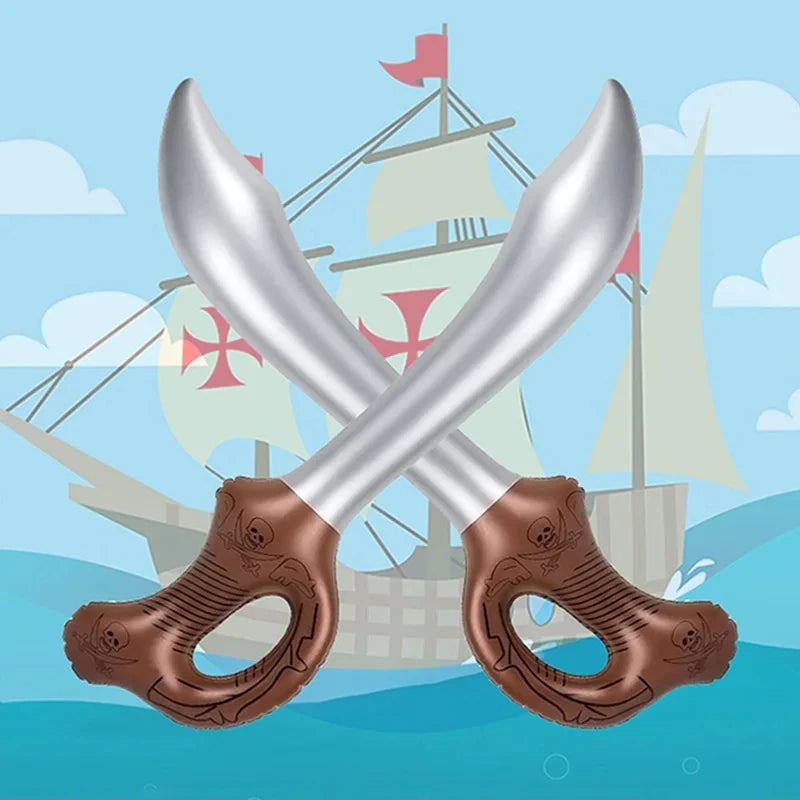 4 aufblasbare Säbel fur die Piratenparty