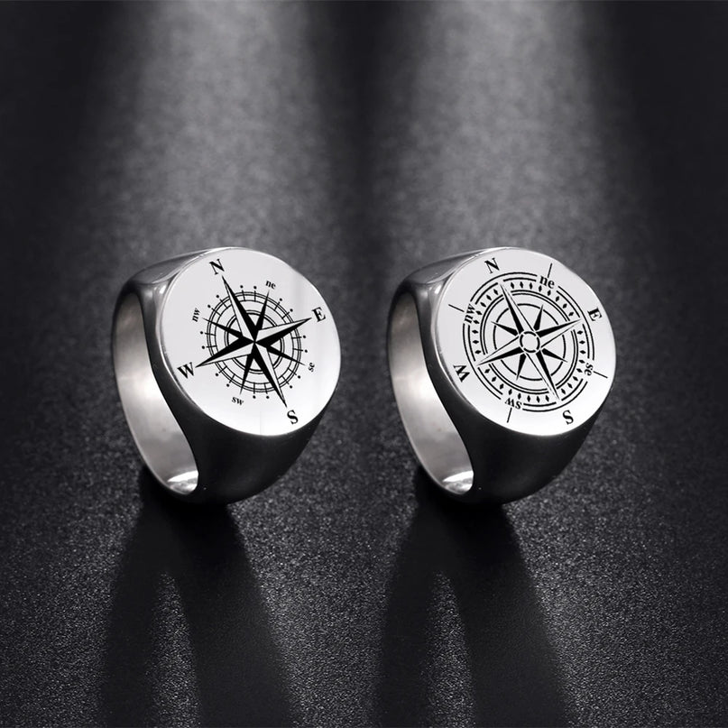 Vintage Kompass-Ring im Retrostil