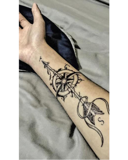 Temporäres Tattoo - der verzauberte Kompass