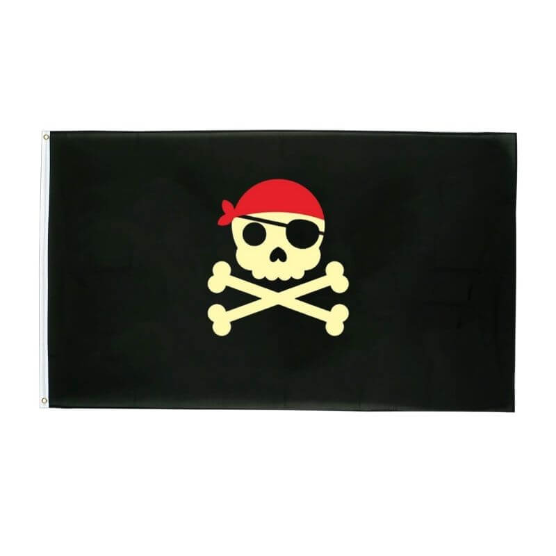Piratenflagge - Jolly Roger Gelb