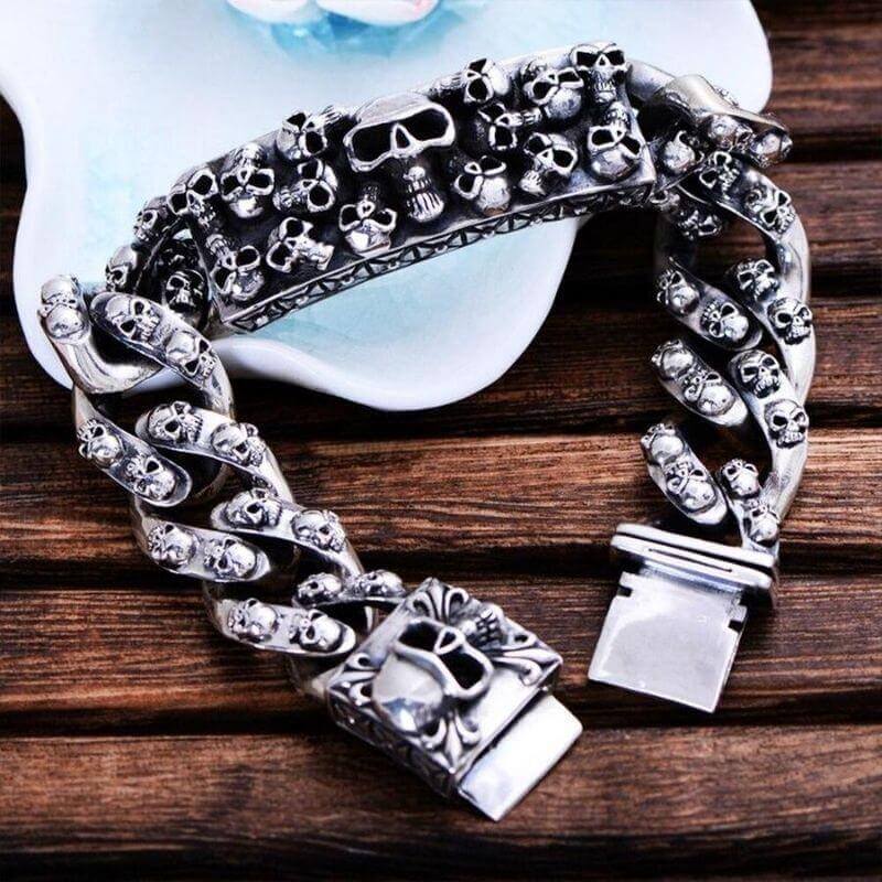 Piratenarmband - Kriegsfeld (Silber)
