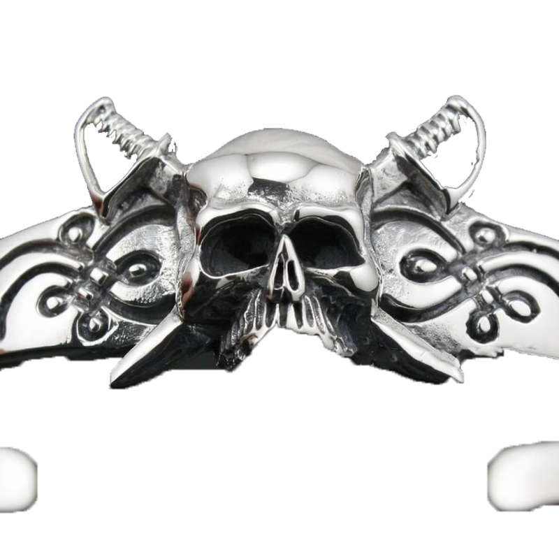 Piratenarmband - Doppel Sabres Schädel